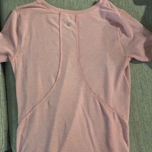 Ladies pink Lululemon T-shirt size 6